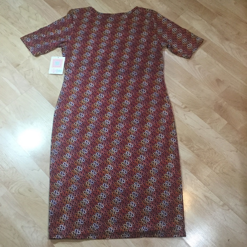 *NWT* LuLaRoe Julia Multicolor Sheath Dress- Sz. L